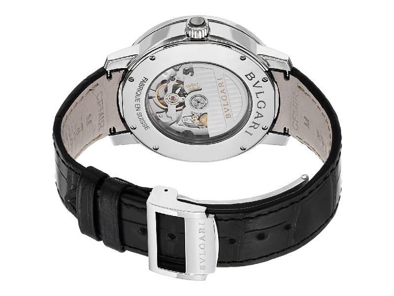 AUTOMATIC MEN'S WATCH  STEEL/LEATHER BULGARI BULGARI BULGARI BB41WSLD